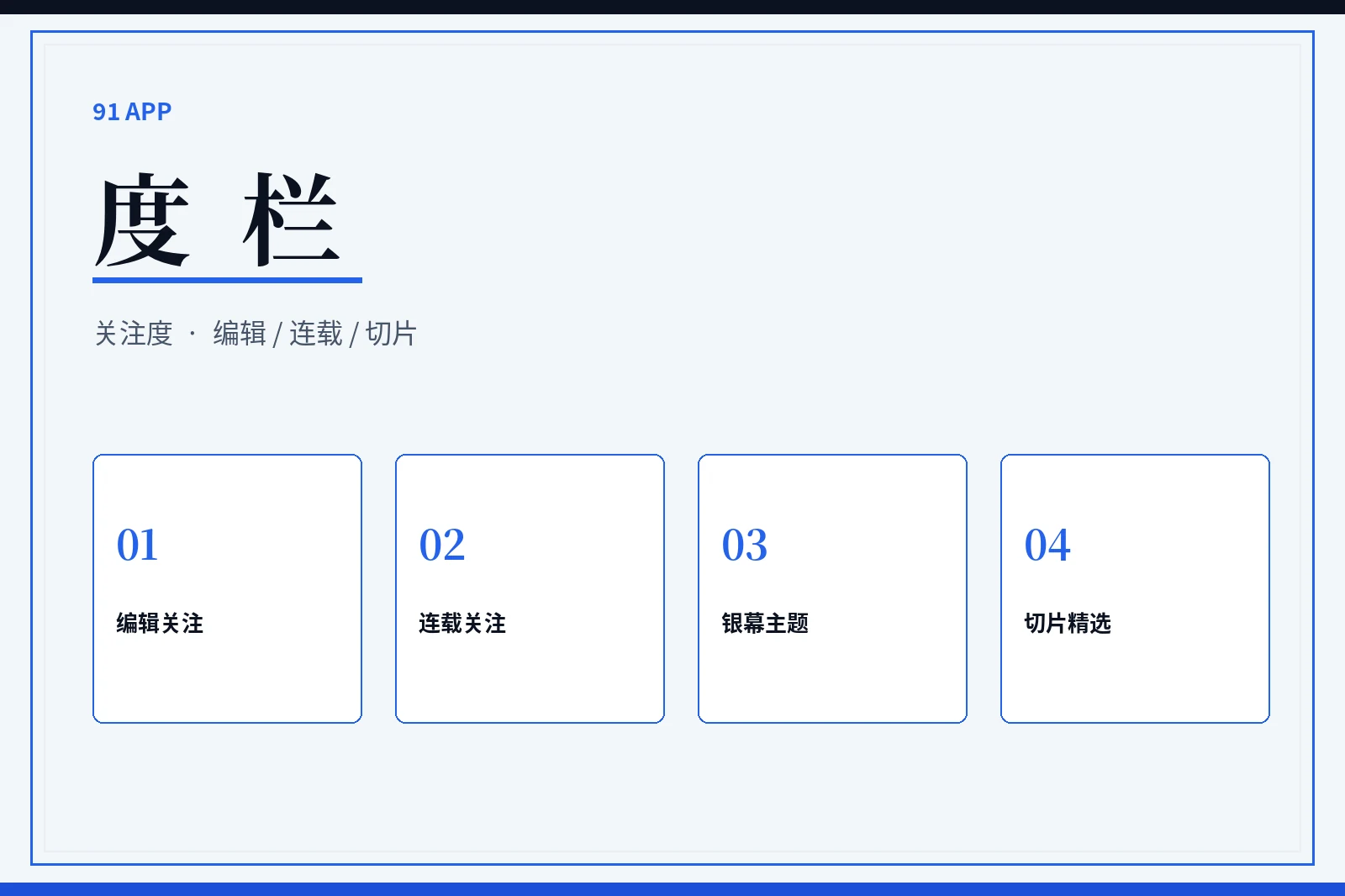 度栏：五项编辑关注，不做虚假热度表